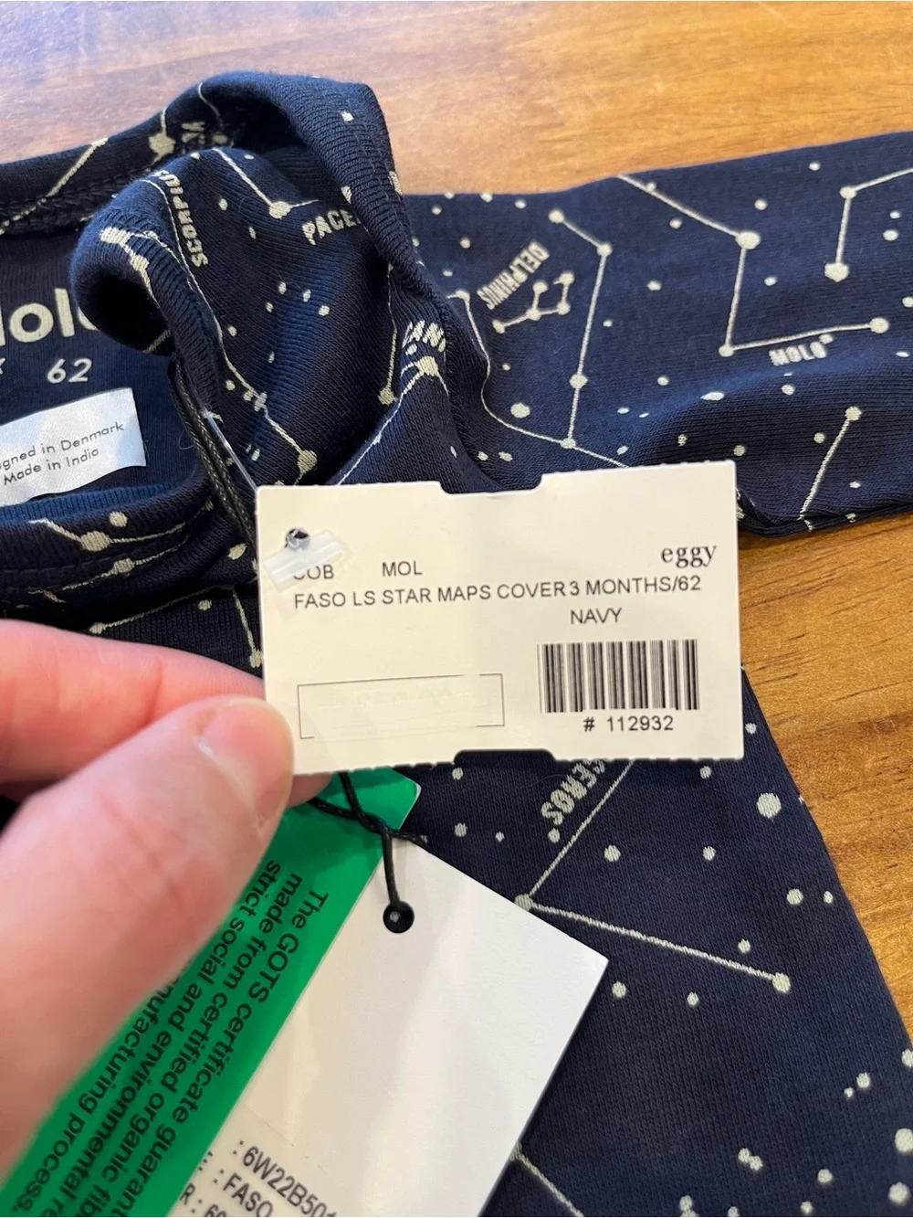 NWT Molo Faso Star Maps Baby Bodysuit 0-3 Months